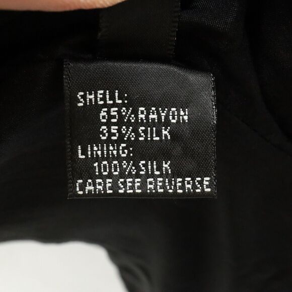 Carmen Marc Valvo Jacket Womens 4 Black Crop Fitted and Leather Belt Size Small - Picture 14 of 16